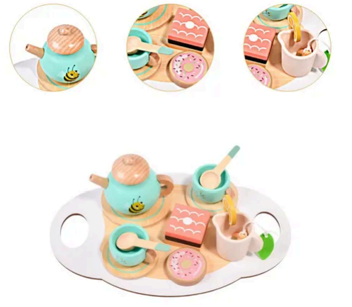 Juego de Té de Madera