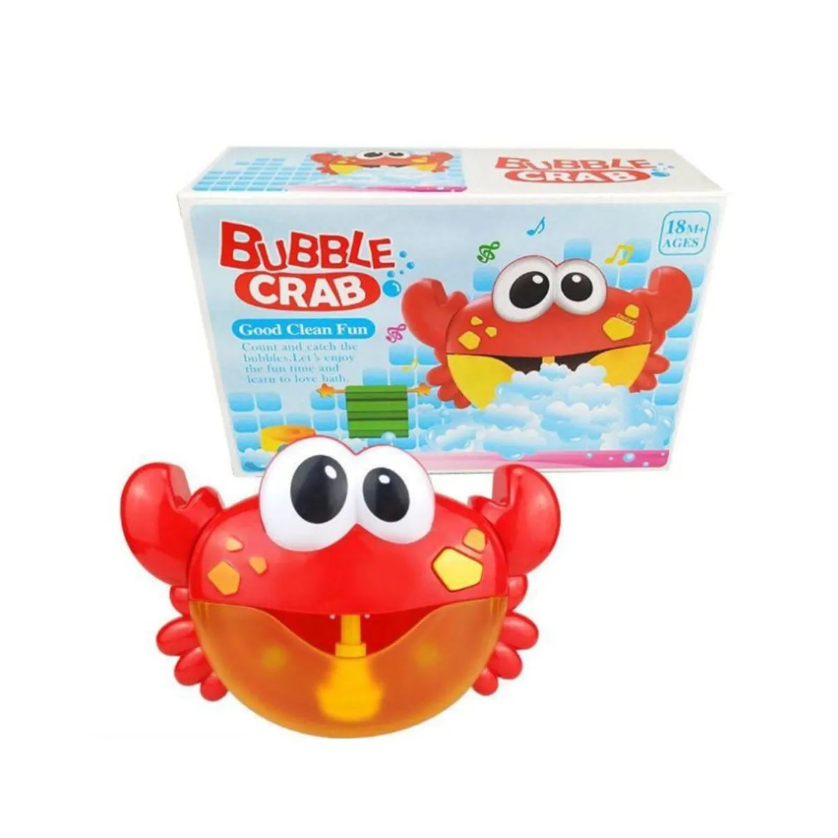 Cangrejo de baño con burbujas y música